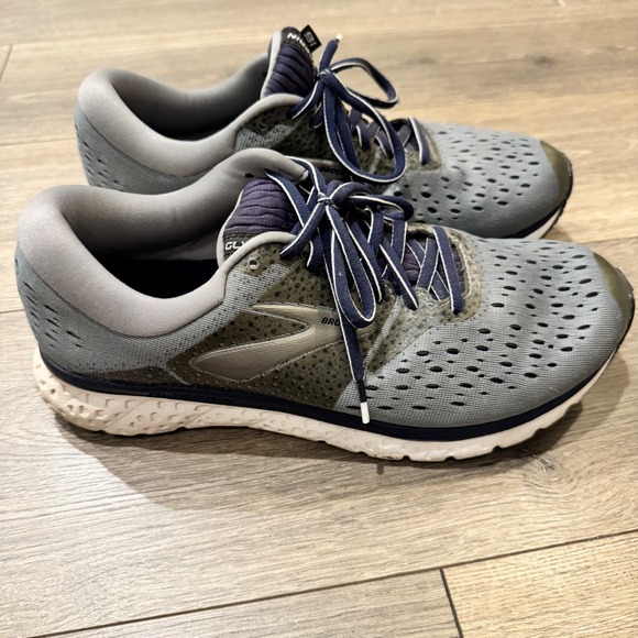 Brooks Other - Brooks Glycerin 16 Mens Running Shoes Grey Navy Wide 2E Size 9.5 EE